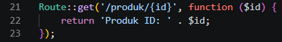 Contoh routing parameter